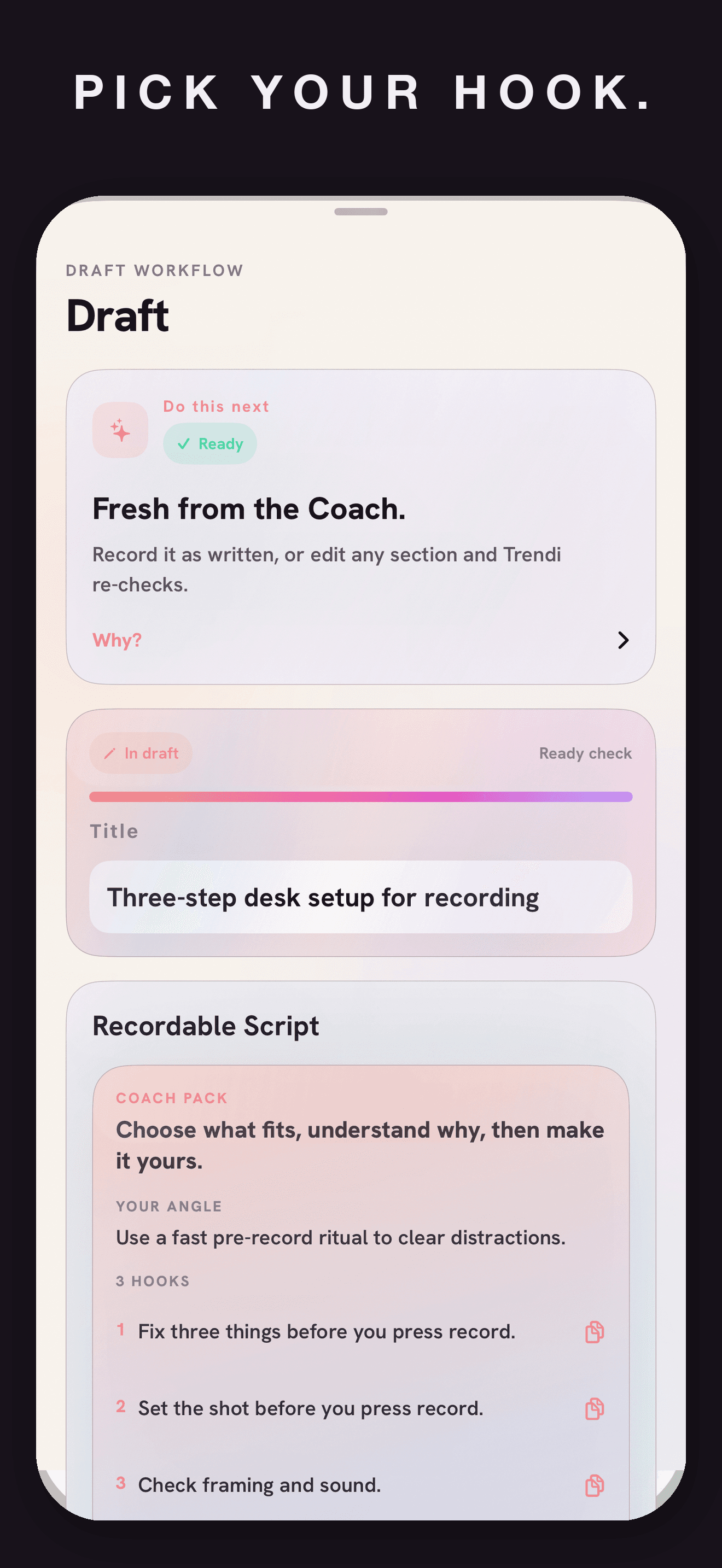 Trendi: Pick your hook