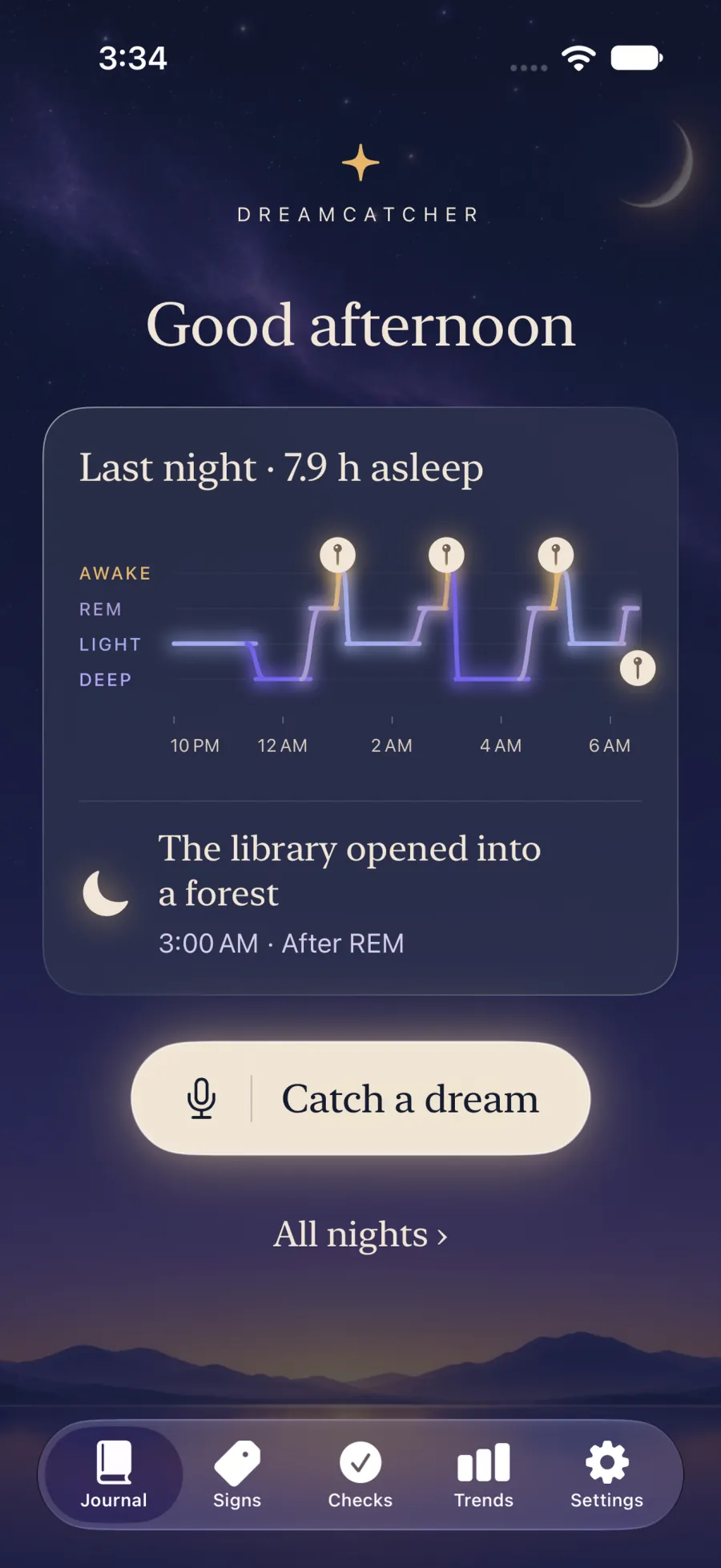 Dreamcatcher: Last night, with dreams pinned