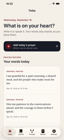 Preaching to the Choir app: Today and prayer capture
