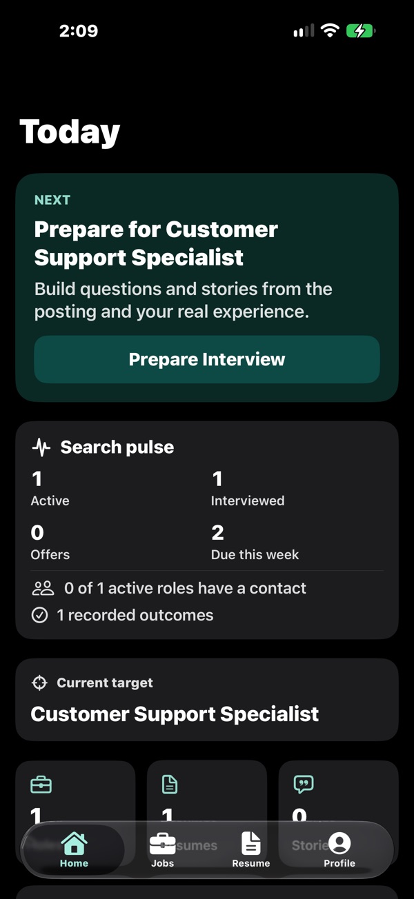 Way In product interface